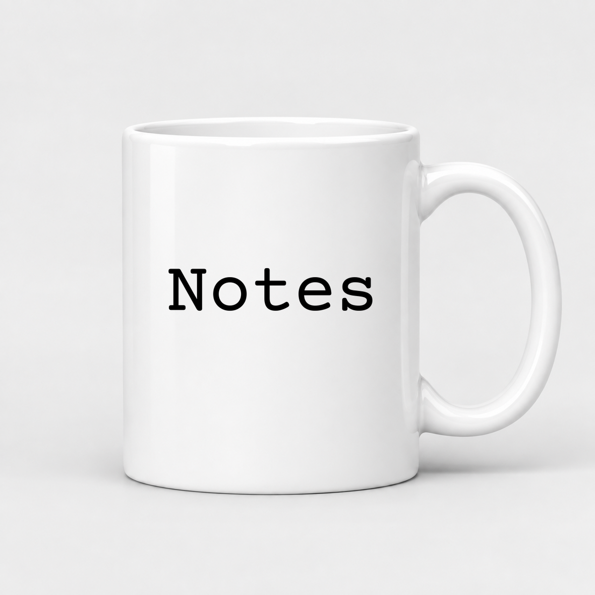 Notes Mug in white