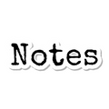 Notes die-cut sticker