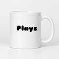 Plays Mug in white