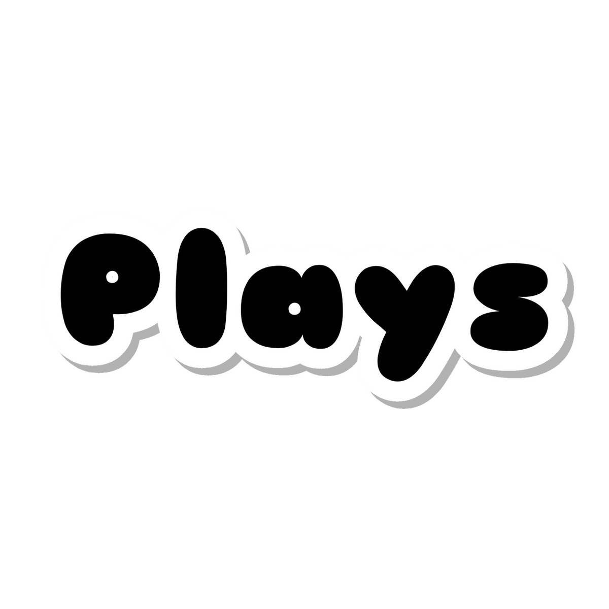 Plays die-cut sticker