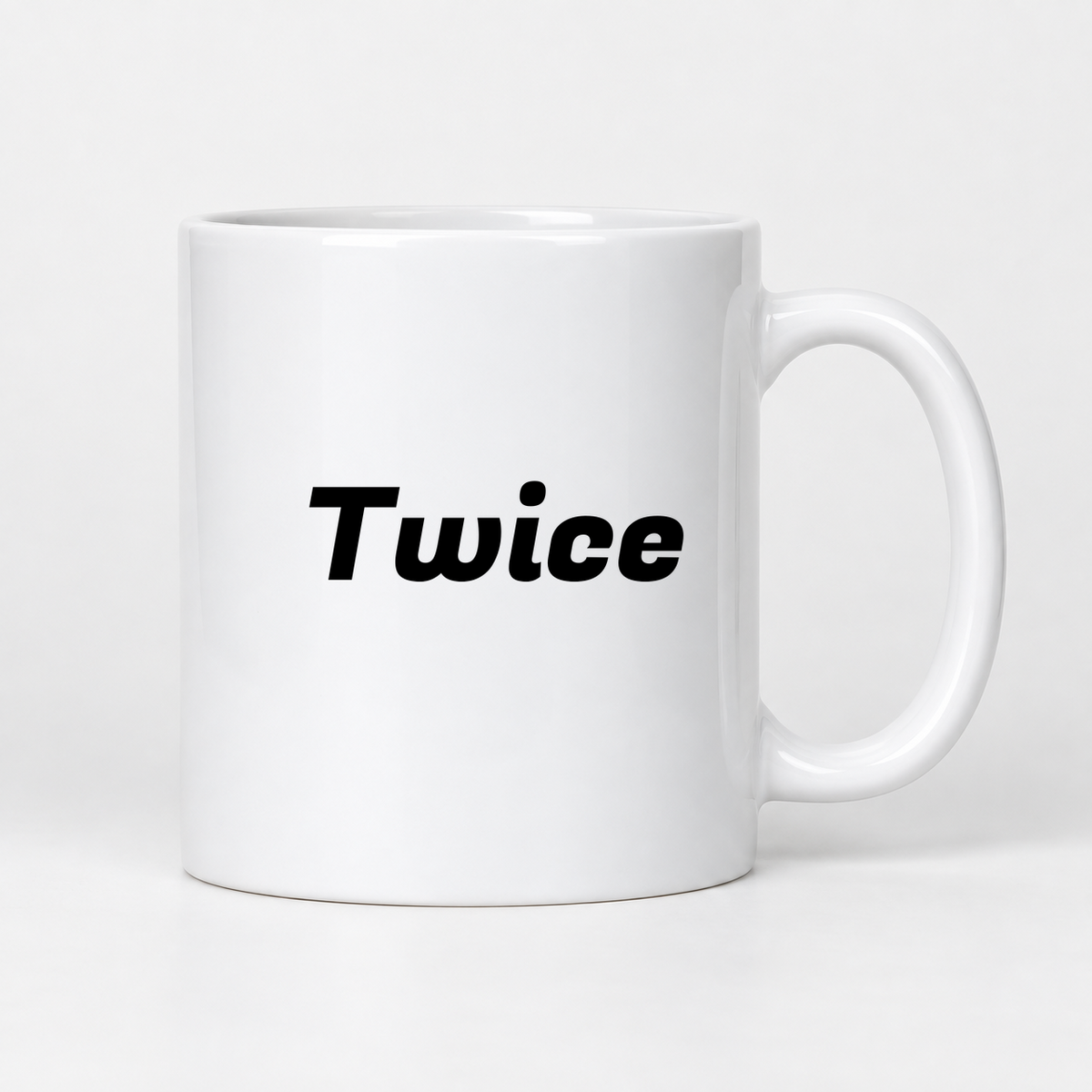 Twice Mug in white