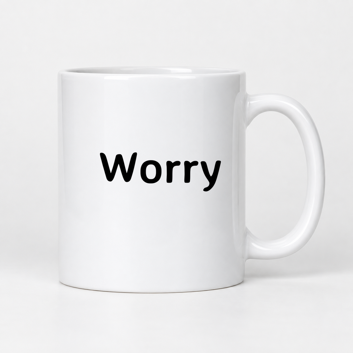 Worry Mug in white