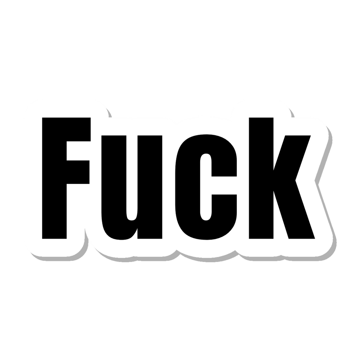 Fuck die-cut sticker