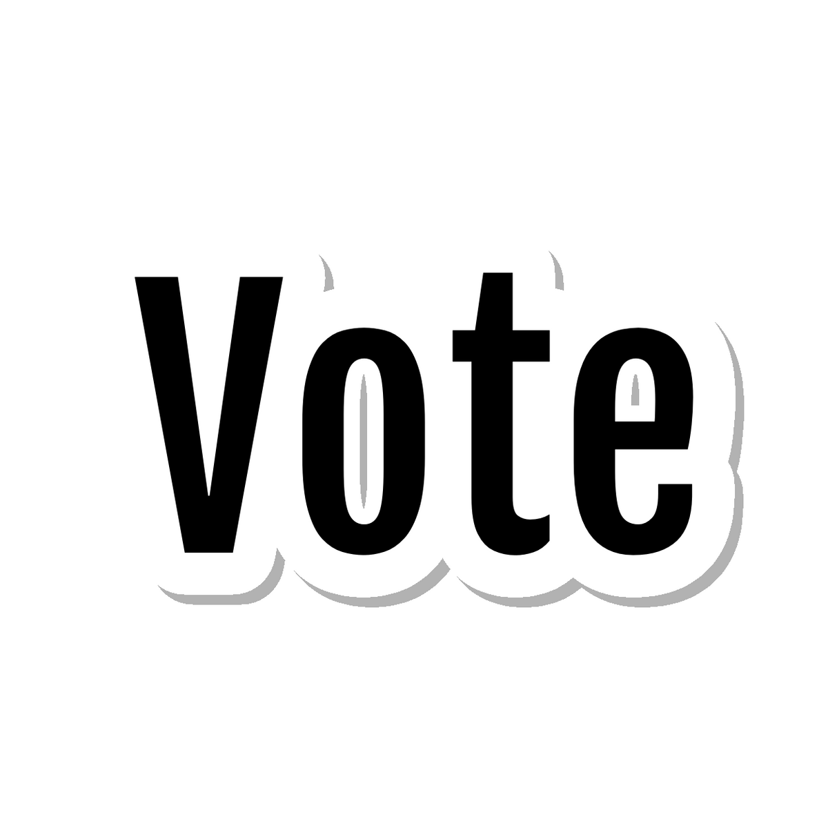 Vote die-cut sticker