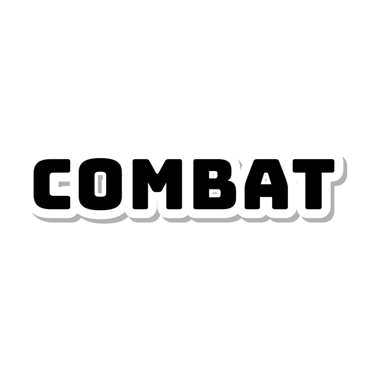 Combat die-cut sticker