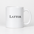 Latter Mug in white