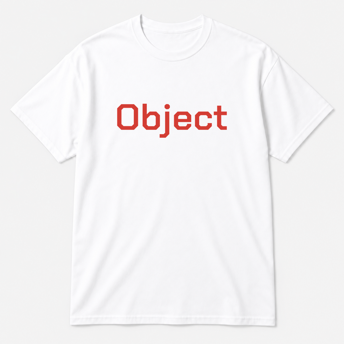 Object T-Shirt in white with red text