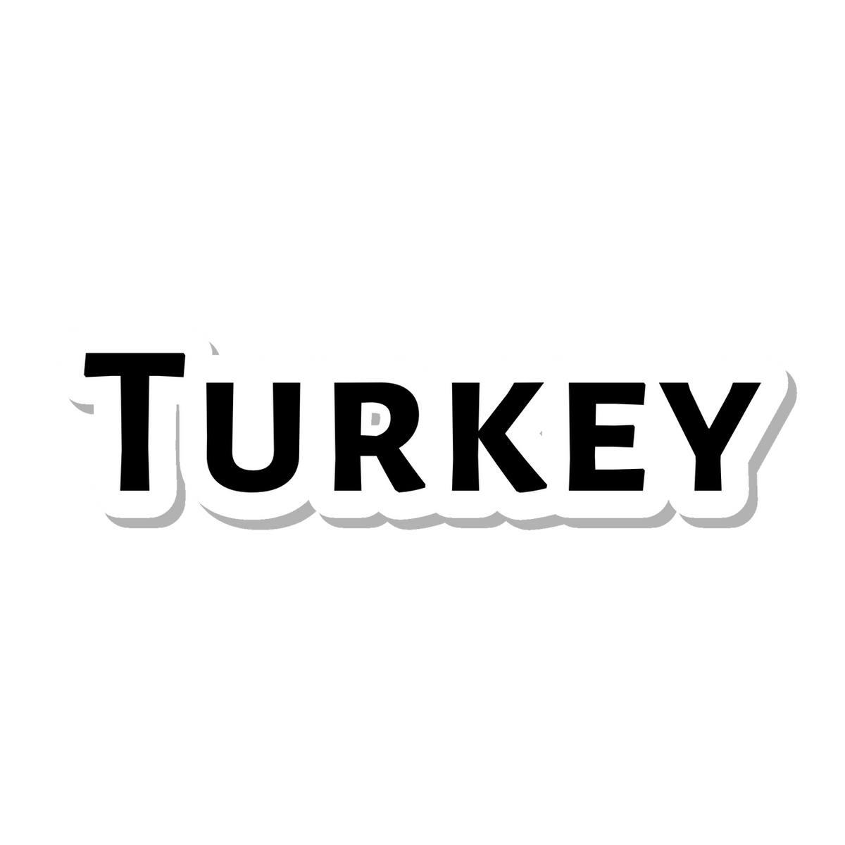 Turkey die-cut sticker