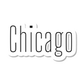 Chicago die-cut sticker