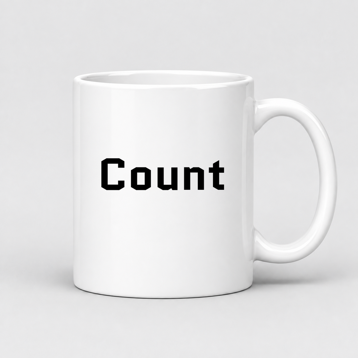 Count Mug in white