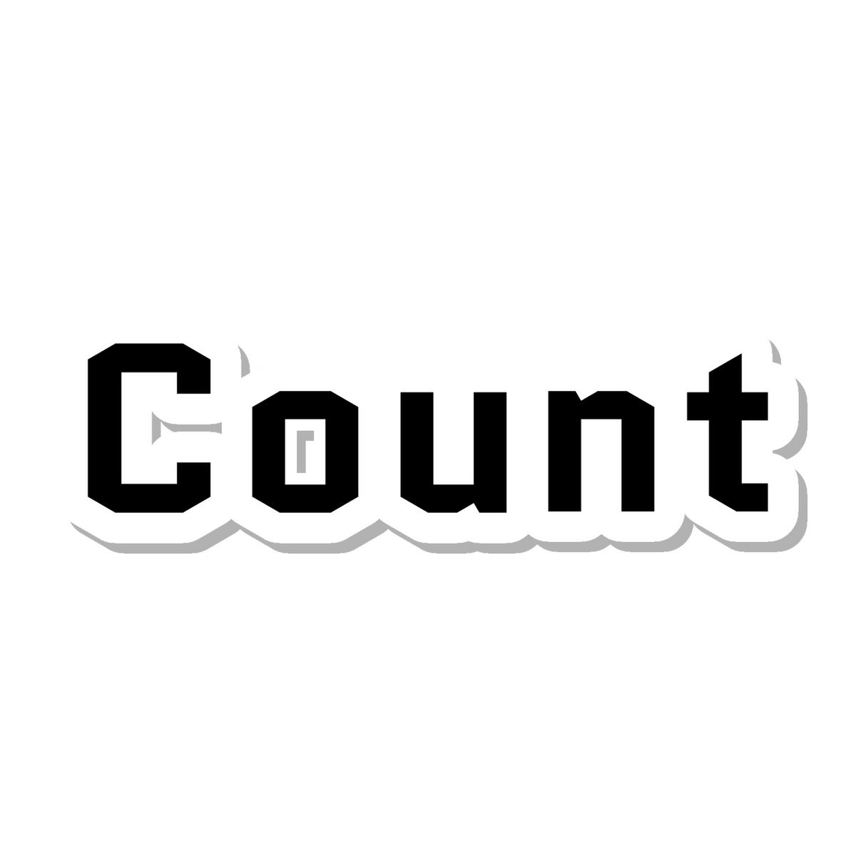 Count die-cut sticker