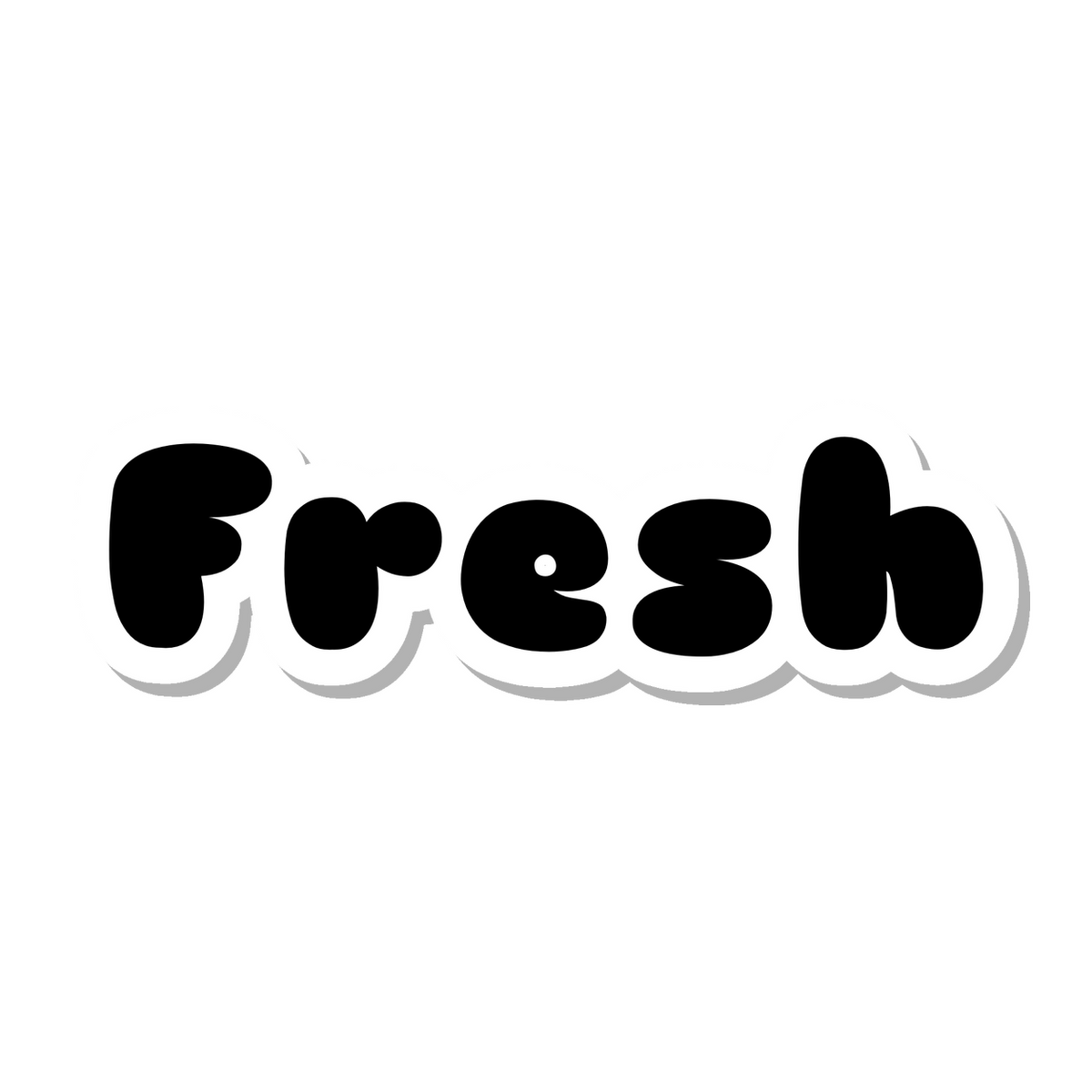 Fresh die-cut sticker
