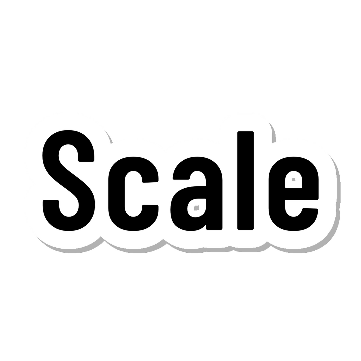 Scale die-cut sticker