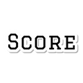 Score die-cut sticker