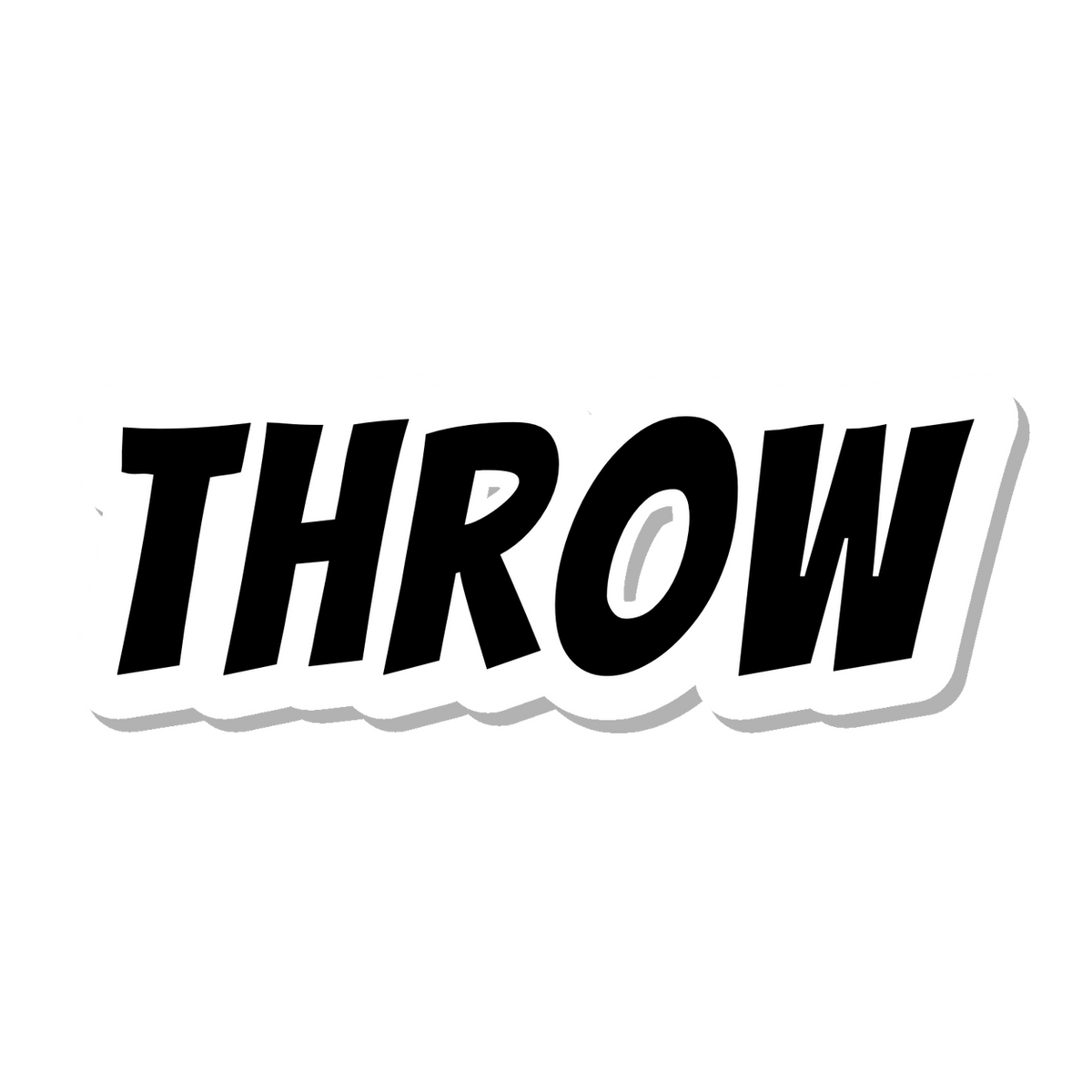 Throw die-cut sticker