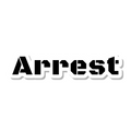 Arrest die-cut sticker