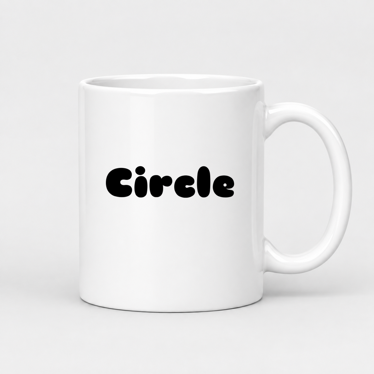 Circle Mug in white