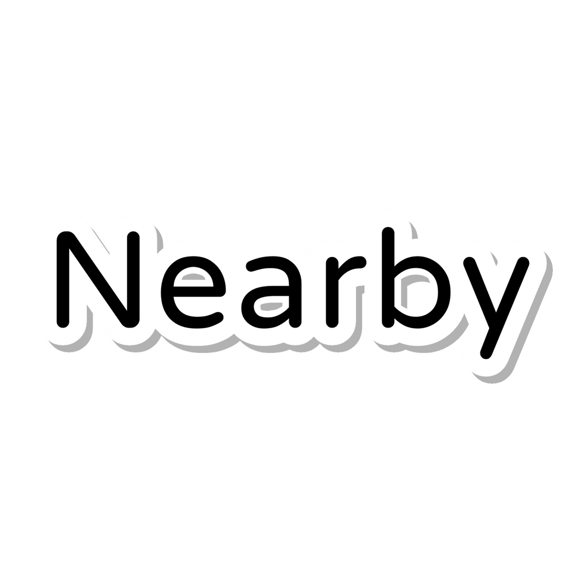Nearby die-cut sticker