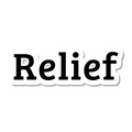 Relief die-cut sticker