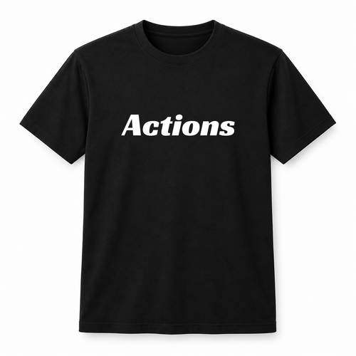 Actions T-Shirt in black