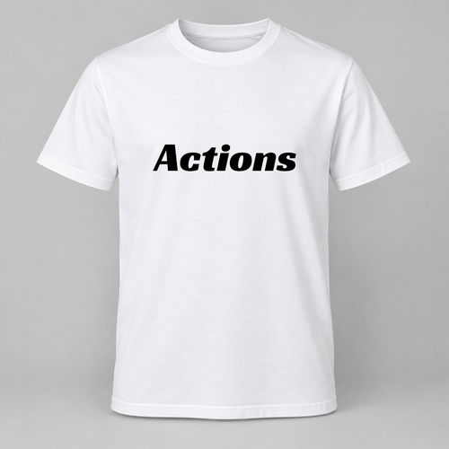 Actions T-Shirt in white