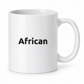 African Mug in white