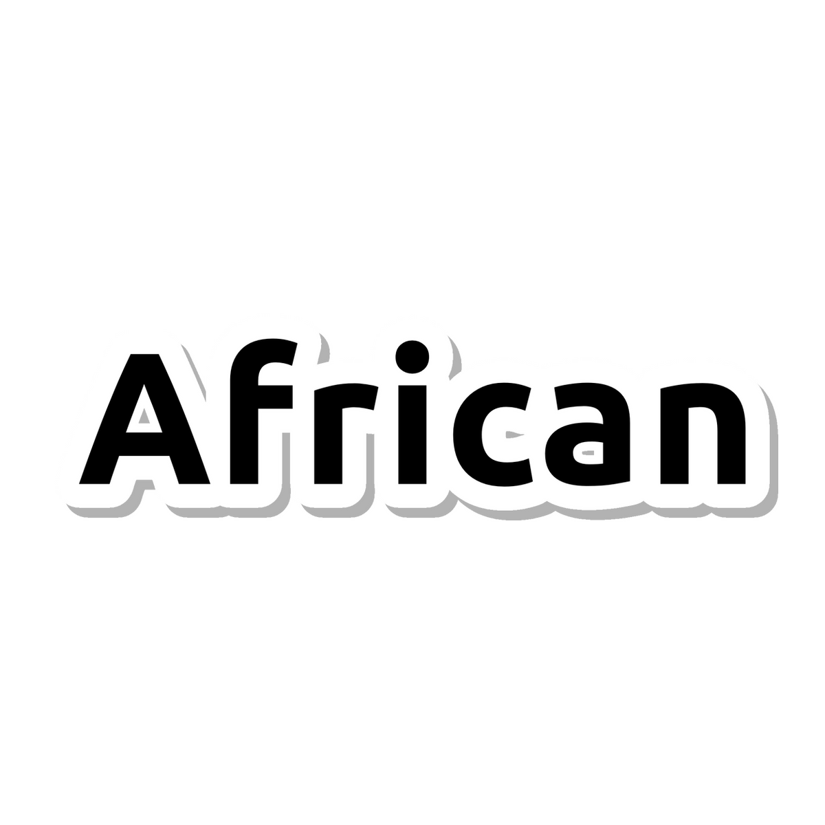 African die-cut sticker