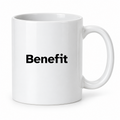 Benefit Mug in white