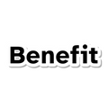 Benefit die-cut sticker