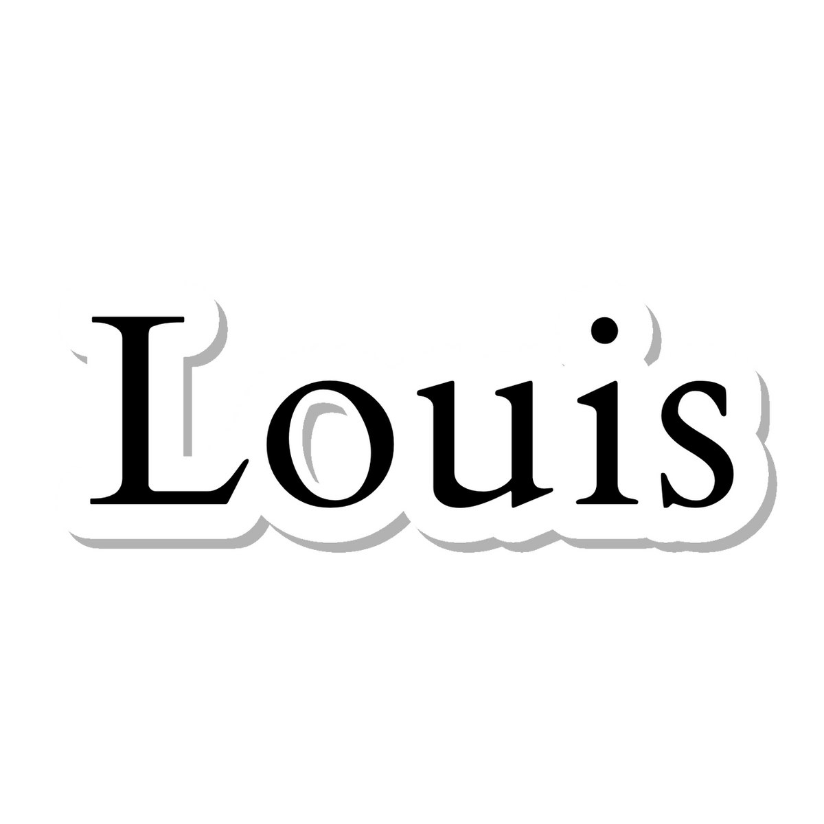 Louis die-cut sticker