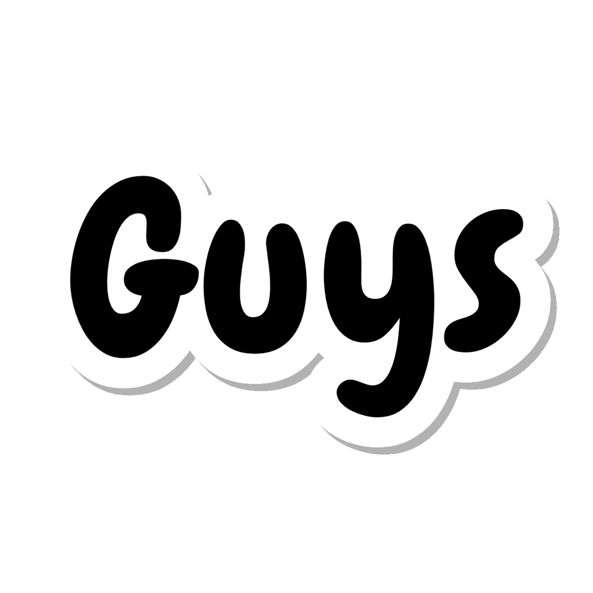 Guys die-cut sticker