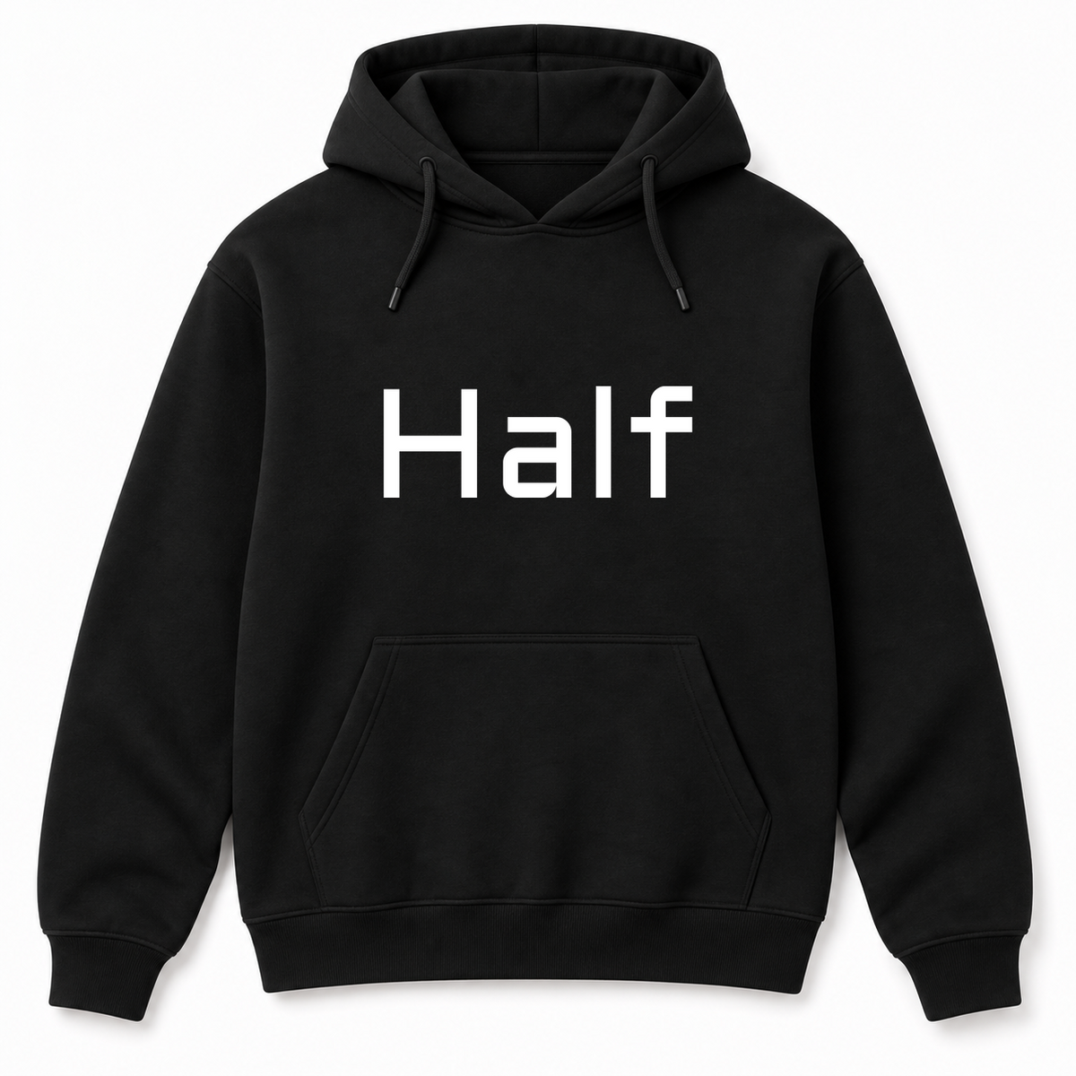 Half Hoodie in black