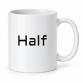 Half Mug in white