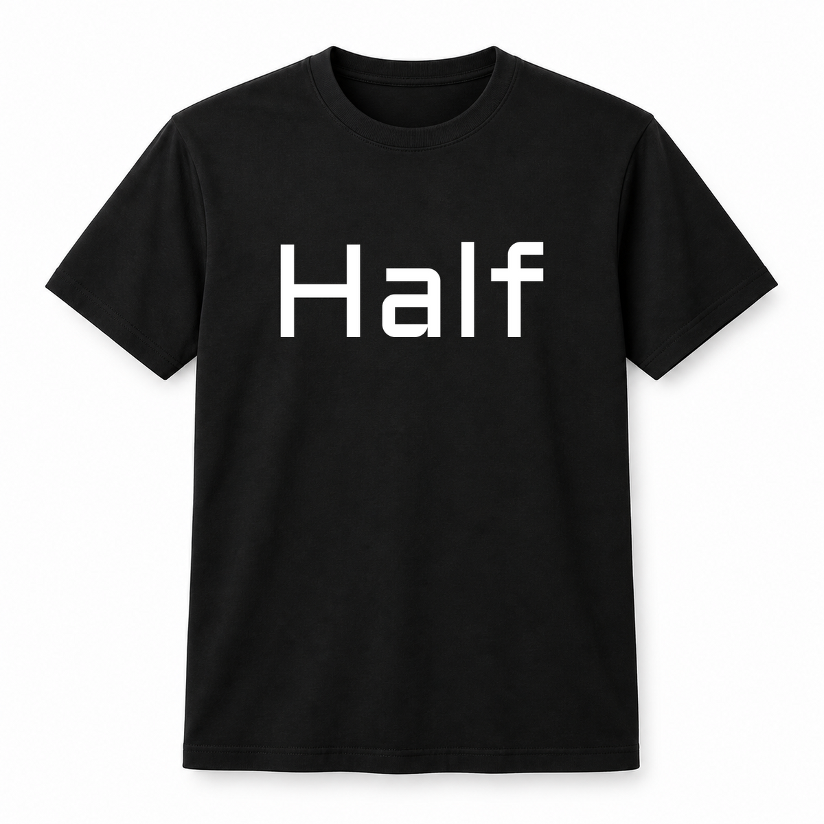 Half T-Shirt in black