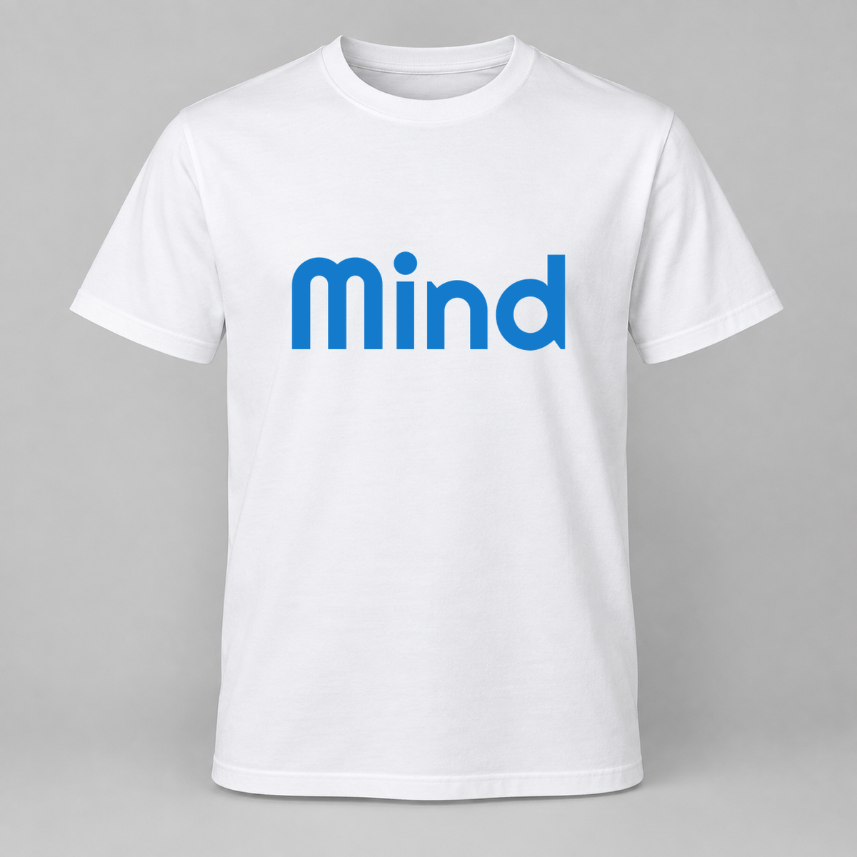 Mind T-Shirt in white with blue text