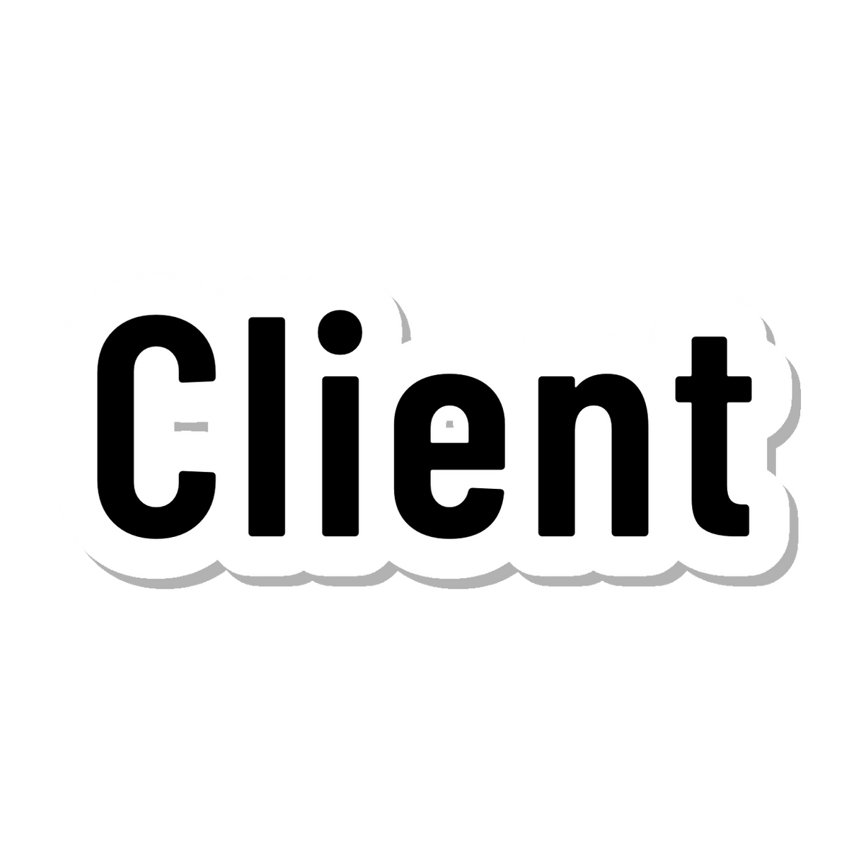 Client die-cut sticker