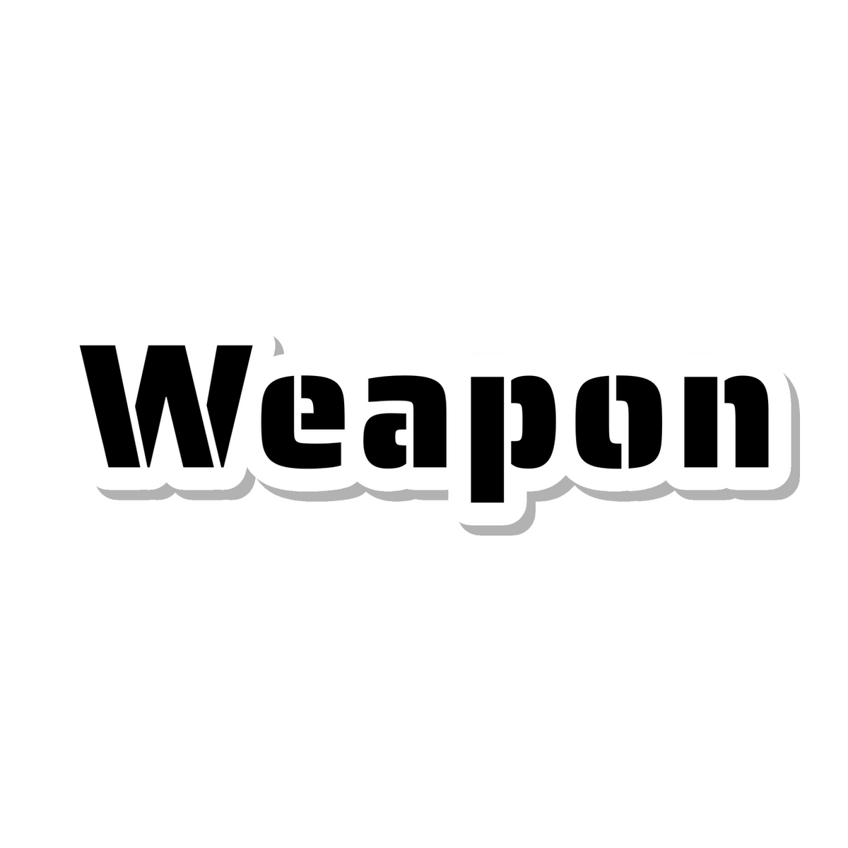 Weapon die-cut sticker