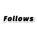 Follows die-cut sticker