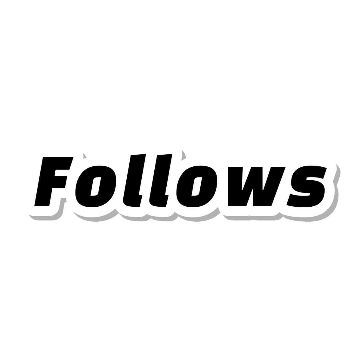 Follows die-cut sticker