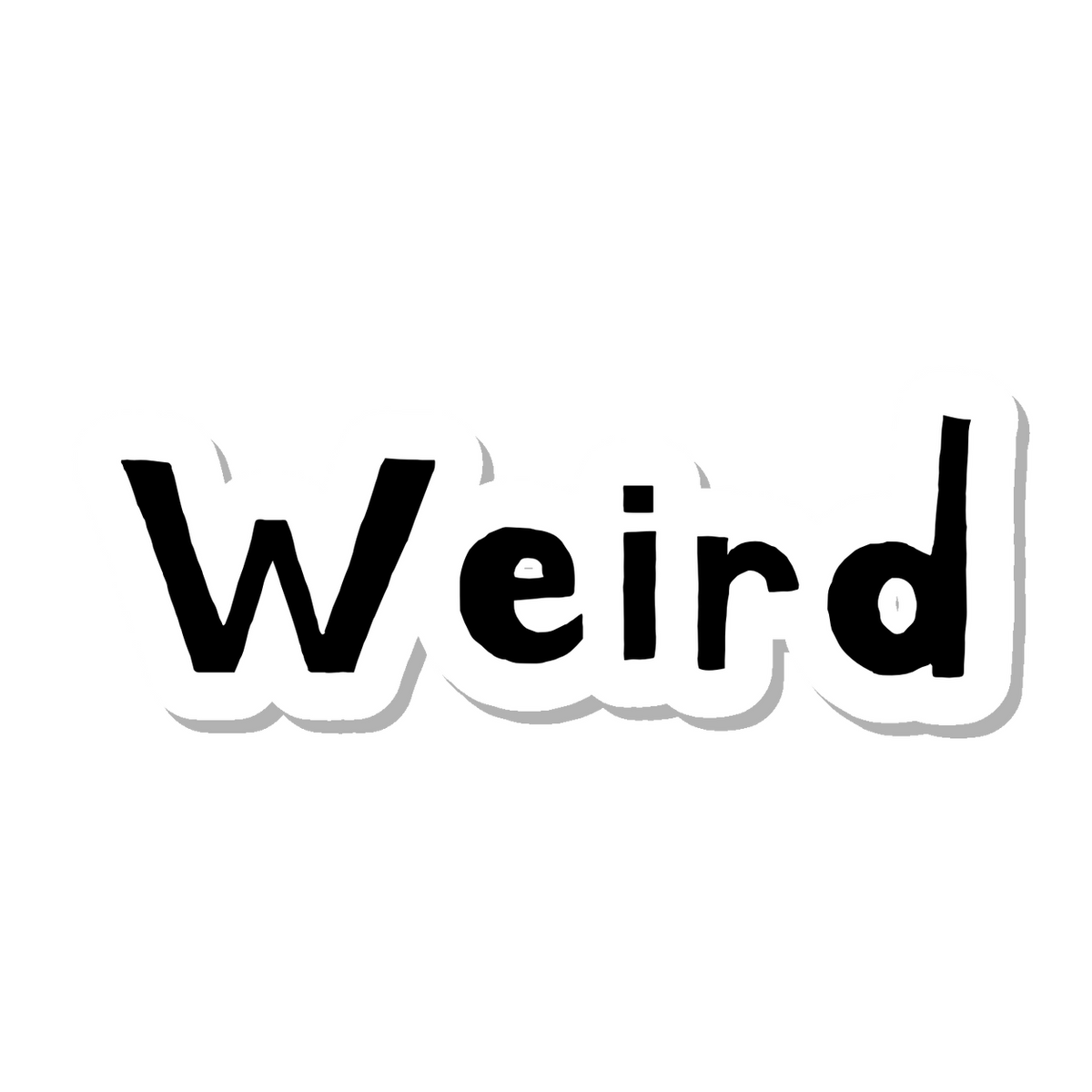 Weird die-cut sticker