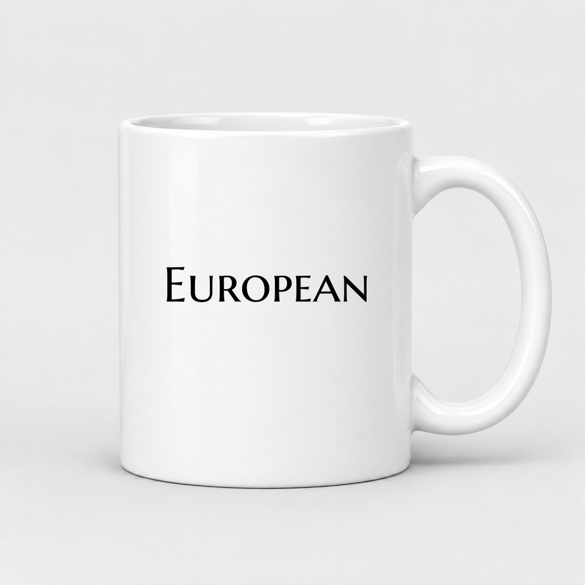 European Mug in white