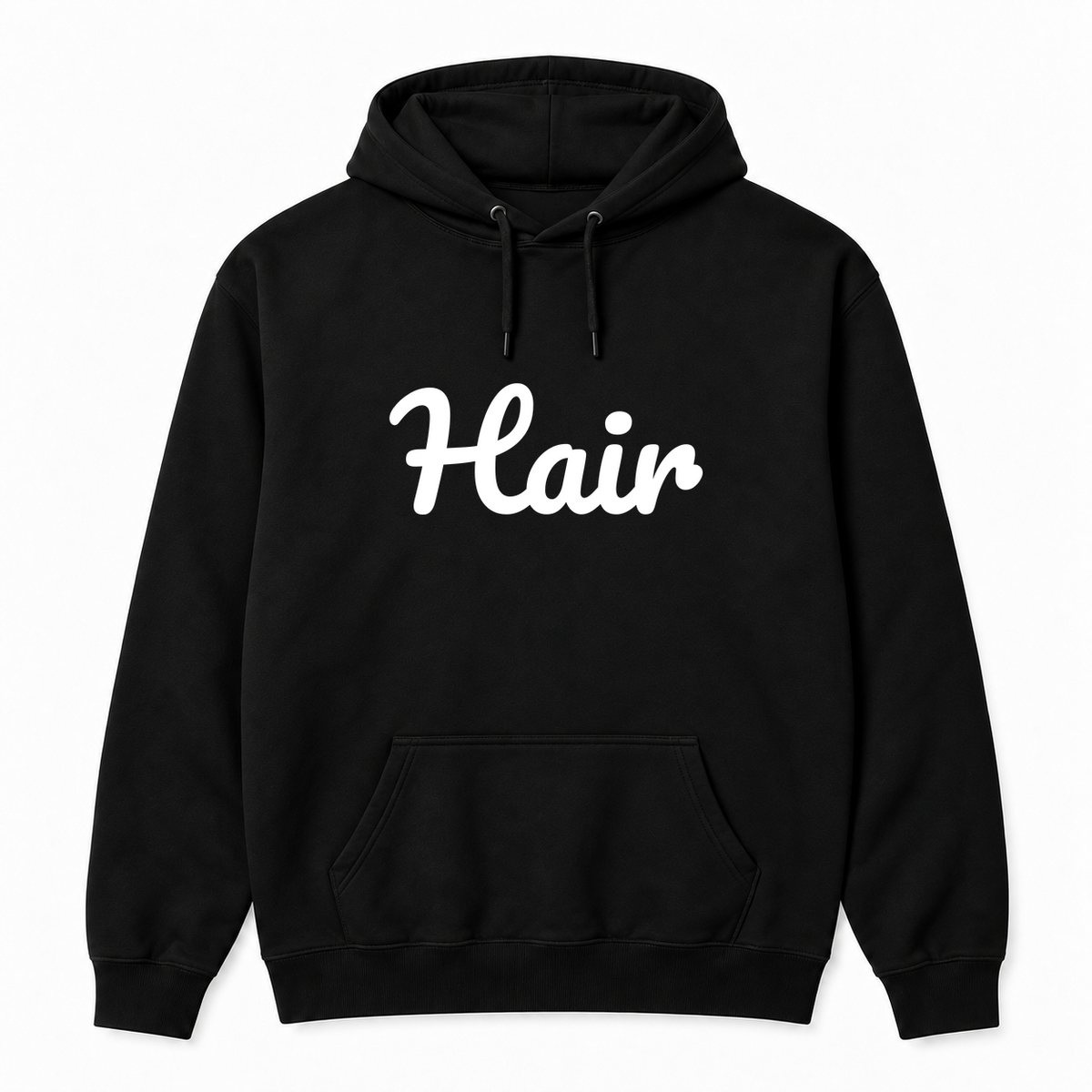 Hair Hoodie in black