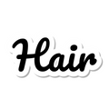 Hair die-cut sticker