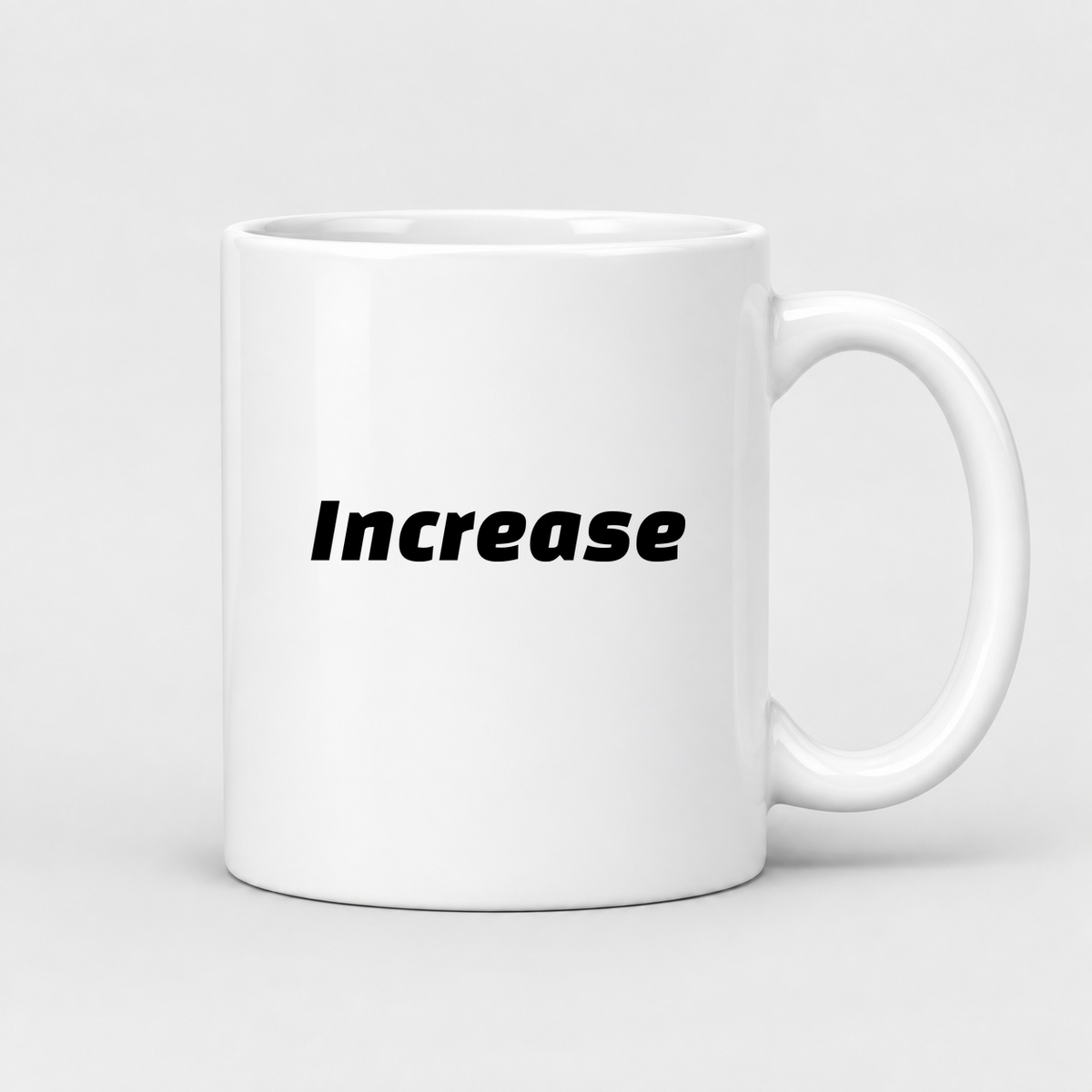 Increase Mug in white