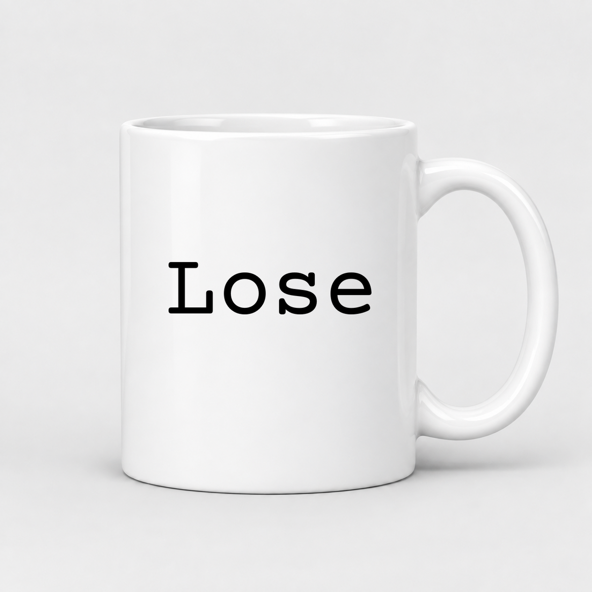 Lose Mug in white