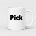 Pick Mug in white