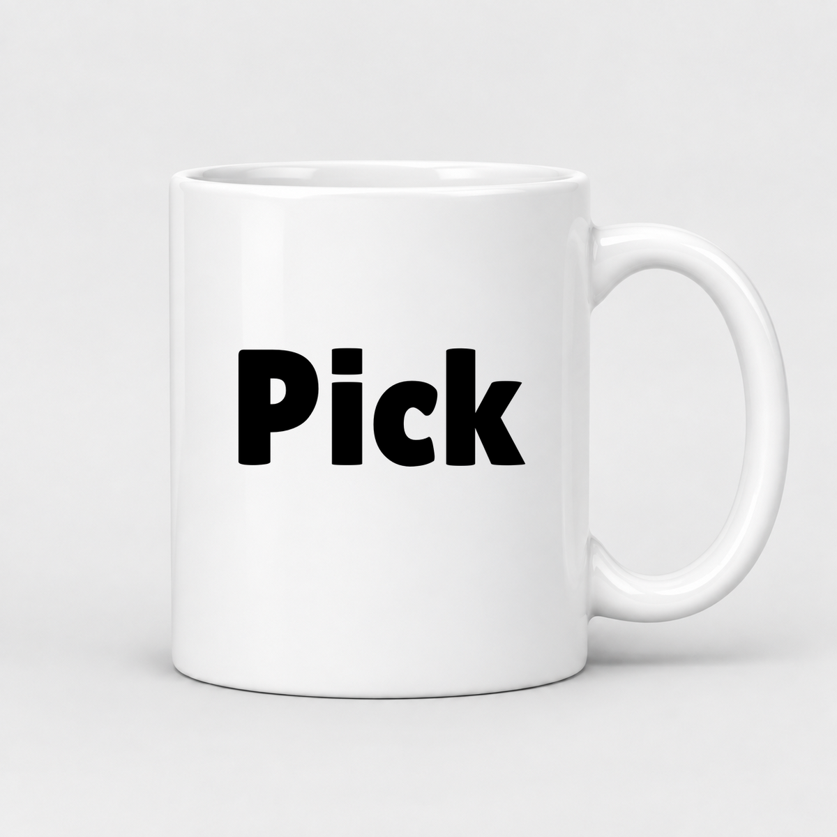 Pick Mug in white