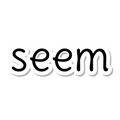 Seem die-cut sticker