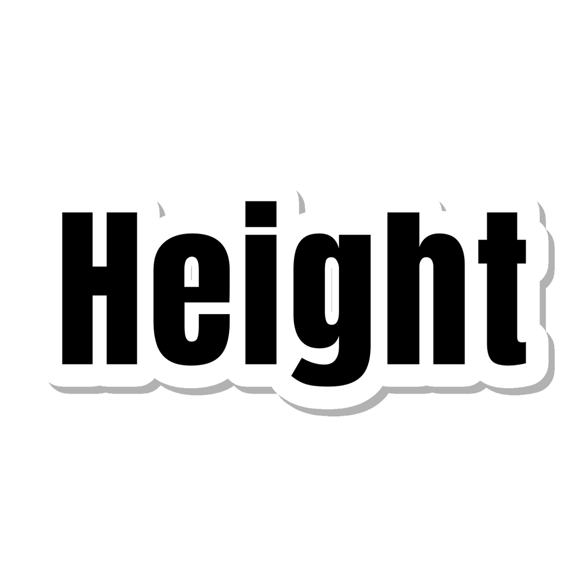 Height die-cut sticker
