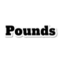 Pounds die-cut sticker